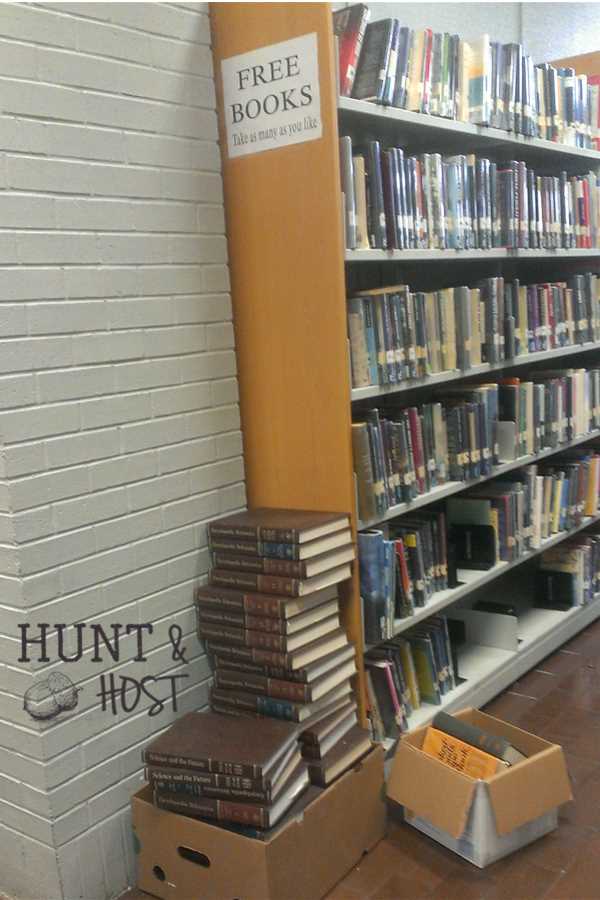 free book decor hunt and host