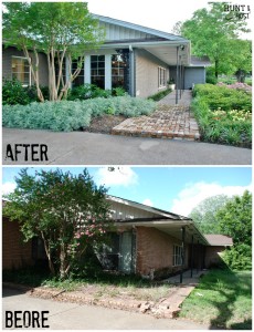 front yard before and after