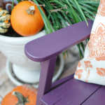 bold color choice Plum paint rockingchair makeover