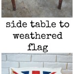 weathered union jack flag side table chalkpaint huntandhost.net