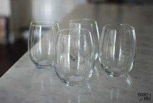 Easy DIY gold dipped party glasses, great for New Year's Eve, hostess gifts or any party affair!