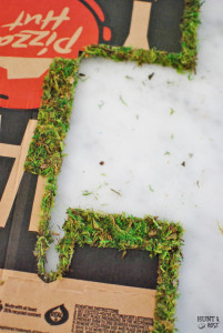 DIY moss letter. The easiest and least expensive idea here!