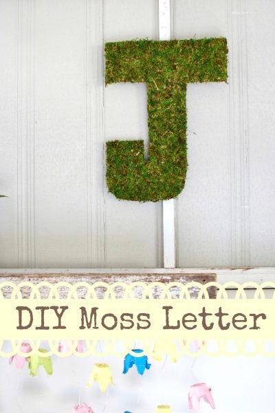 DIY moss letter tutorial
