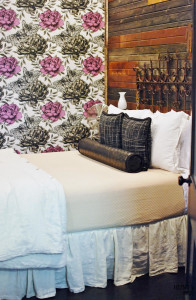 Get The Ladysmith Look: Miranda Lambert's popular Bed & Breakfast Hotel designed by Phara Queen. Get the lush, layered bed look details at www.huntandhost.net