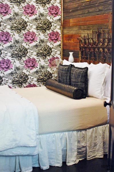 Get The Ladysmith Look: Miranda Lambert's popular Bed & Breakfast Hotel designed by Phara Queen. Get the lush, layered bed look details at www.huntandhost.net