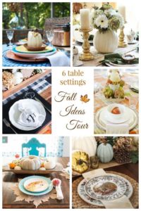 Fall Ideas Tour: Mantels, Tablescapes, Wreaths, Printables and Porches. Hunt & Host's DIY chalkboard placemat is a fun project for any time of the year!