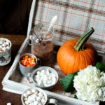 An old school flatware storage box gets a cozy makeover for Fall. Now it's the perfect hot chocolate station!