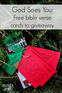 Free Printable scripture cards to give away. God sees you, a gift for the unseen all around us.