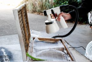 How to paint wicker the easy way. Painting rattan, wicker and cane furniture or accessories can be hard, but this tool makes it easy! DIY tutorial and instructional video for painting wicker here!