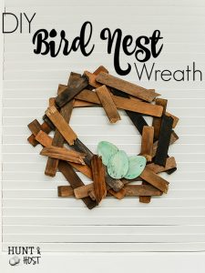 Turn an old shutter into a simple bird nest wreath to show off in your nest. Perfect spring inspiration inspired by our feathered friends!