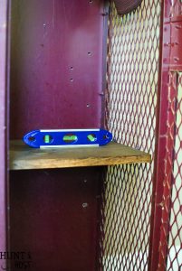 Old school lockers or gym lockers make great storage but you can add more. Here is an easy way to add extra storage to these vintage lockers. Perfect for a boy's room, laundry room or kid's storage.
