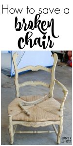 How to save a broken chair. Don't toss that chair just because the back is broken. Try this easy makeover for a fast DIY save.