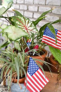 Easy DIY 4th of July craft ideas. Paint old silverware for festive July 4th decorations you can place around your house or in potted plants!