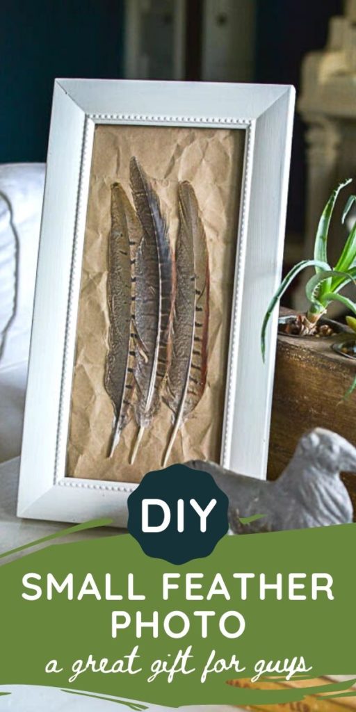 budget art DIY project use pheasant feathers or craft feathers to make beauctiful art, perfect for a gift for men or just elegant home decor on a budget. #feathercraft #easyDIY #artproject