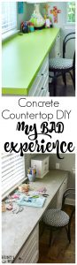 Concrete countertop makeover and my bad experience. The saving grace is this cute and simple picture display board!