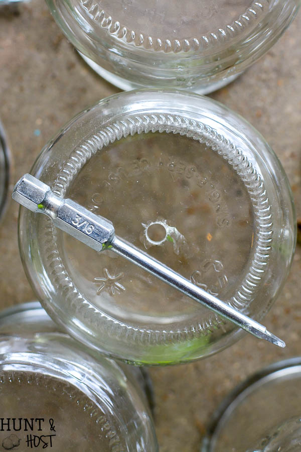 DIY rain chain tutorial, easy and inexpensive oui yogurt jar crafts. This rain chain makes a rainy day beautiful!
