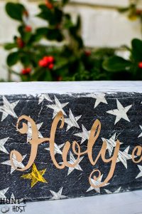 This easy reversible fall and Christmas decoration will help you knock out two holiday decorating projects in one sitting! Napkin decoupage is perfect for a festive holiday background.
