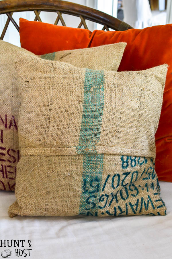 Coffee Bean Sack Pillow Covers 3 Salvaged Living
