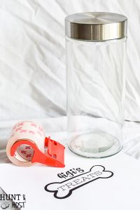 Personalized pet treat jars, easy DIY label anyone can make!