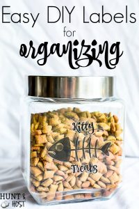 Easy DIY label for organizing, made from an image transfer off your home printer!