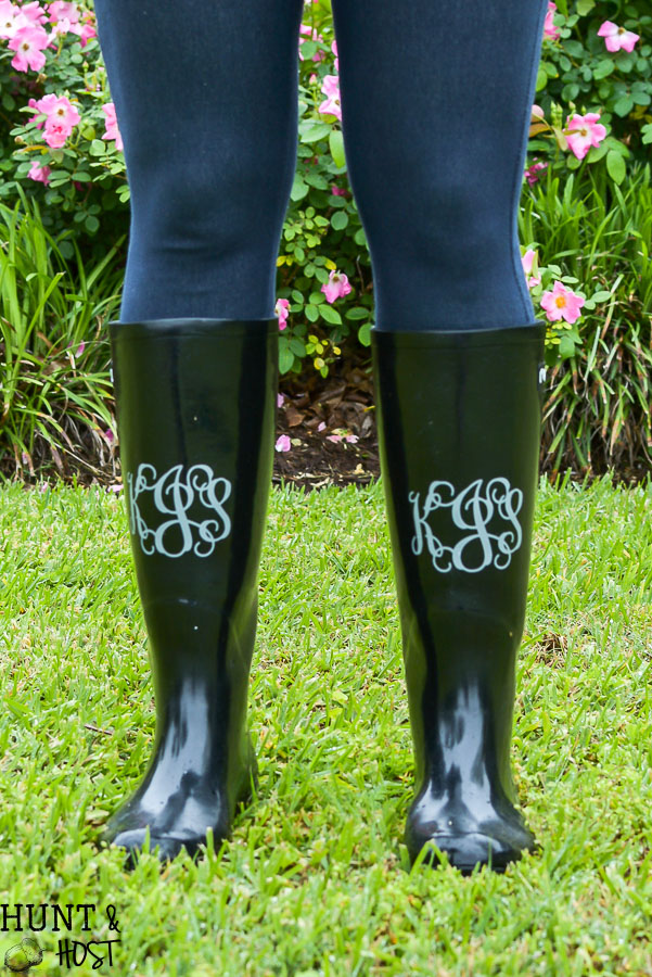 monogram rainboots