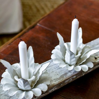 DIY Candle Holder from a Wedding Candelabra