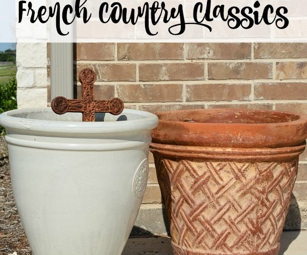 Update your outdated terra cotta pot into a French country classic. Streamline your potted patio plants or bring an outdoor potted plant inside with this easy DIY makeover to get your old pots to match your current décor. It's so much easier to update what you have rather than buy new pots! Please a great tip on how to keep clean up quick and easy!