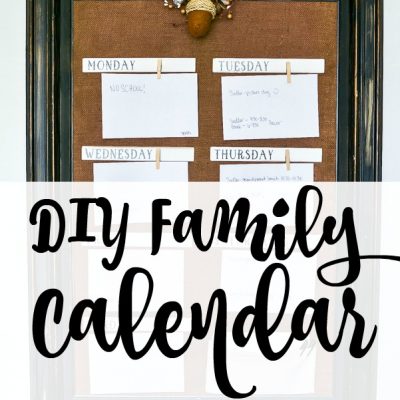 DIY Family Wall Calendar