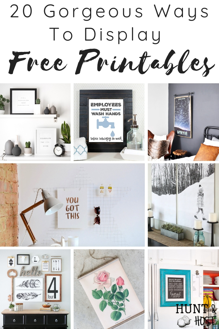 20 Gorgeous Ways To Display Free Printables - Salvaged Living