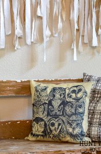 Vintage owl pillow cover, perfect for your living room or study, neutral color blends with farmhouse style decor or a wise cracking office! #pillow #owls #vintagedecor #pillowhoarder #affordablepillow