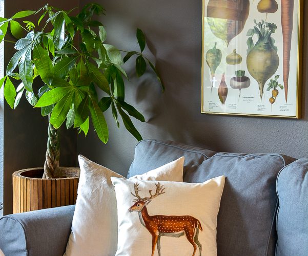 Stunning deer pillow will look great in your farmhouse living room or french country study. Add this deer pillow to your bedroom decor or even great for winter decorating. #deerpillow #antelers #deerdecor #frenchcountry #pillow #pillowcover