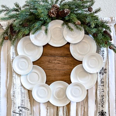 How to Make An Ironstone Plate Wreath