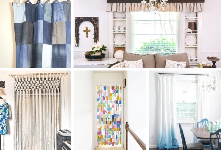 Unexpected DIY curtain ideas for your home,. Theses easy curtain ideas will have you treating your window in no time. A variety of textures, colors and styles wait in this DIY window curtain collection. #windowcovering #DIYcurtain #drapes #dropclothcurtaintutorial #prettywindow