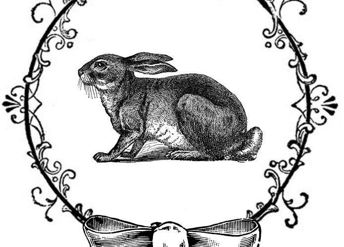 Vintage Easter Rabbit Free printable