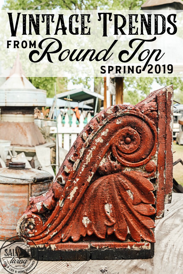 Vintage trends come and go, this list of the hot finds from the Spring 2019 Round Top Antiques Fair will help you keep your eyes peeled for the lasted decorating trends when you are out thrifting. Be on the lookout for silver tea pots, ladders, fur coats, tin cans, vintage photograph, vintage game pieces, antique bird cages and large canvas prints to name a few! 