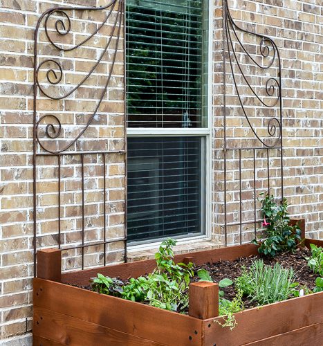 Learn how to spray stain on wood along with tips on how to clean your srpayer when you spray an oil based stain. HINT: it is so much easier than you think! This DIY raised garden bed got a spray stain that will help the wood look good and last longer and it only took minutes to do,. #wagnerspraytech #spraystain #oilbasedstain #paintcleanup #sprayertips #stainedwood #flowergarden #vegetablegarden #raisedbed #landscapedecor #fencestain #diyfencestain