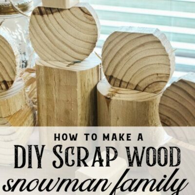 Scrap Wood Snowman Family