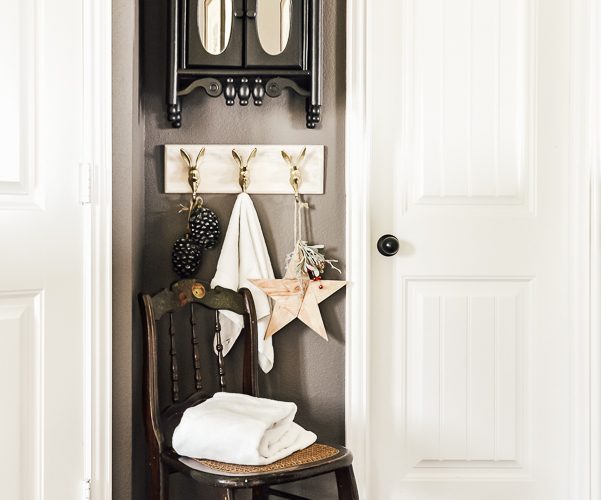 Think upcycle when it comes to adding a medicine cabinet to your bathroom decor. I updated this thrift store cabinet into an update medicine cabinet with my Wagner paint sprayer for a professional paint finish. Extra storage with a vintage vibe is always a fun addition to your home decor. #upcycle #furnitureupdate #medicinechest #bathroomstorage #thriftstoreproject #storageidea #bathroomdecor #vintagebathroom