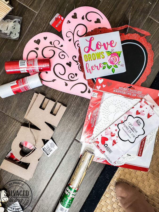 Decorate for Valentine's Day with this neutral black and white theme for stunning Valentine's Day decor and crafts. You can see how to get this look from dollar store supplies for your Valentine's Day decorating ideas! #dollarstoreValentinedecorations #DIYValentinesday #romanticValentinesdaydecor #vintageValentine 