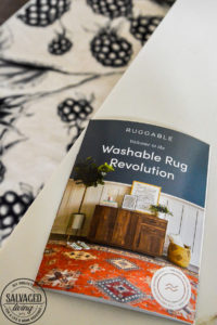We LOVE our new machine washable rug for the kitchen. This Ruggable Rug in a berry print adds whimsical fun to our kitchen, is stain resistant and stays in place. You can see a video of how our new kitchen rug runner is the best kitchen rug for us on the blog! #kitchenrug #washablerug #affirdablerug