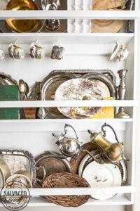 Does you house lack built in charm? Add your own with this diy built in plate rack tutorial. You will learn how to build a wall plate rack and how to decorate a plate rack for vintage style charm and a cozy home. #cozyhome #farmhousekitchen #kitchendisplay #butlerspantry