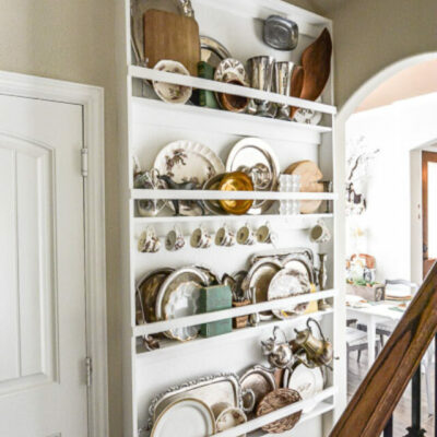 DIY BUILT IN PLATE RACK