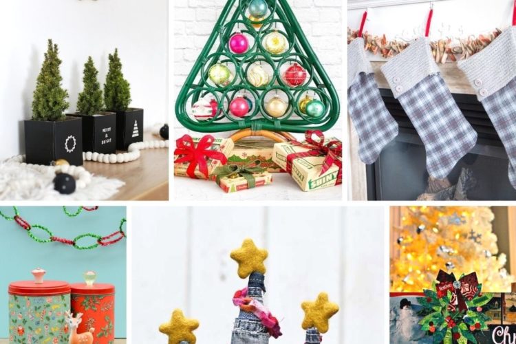 Magnificent upcycled Christmas decor ideas await your crafting to do list, you can repurpose your way to Christmas this year! See this list of fun ways to make DIY Christmas decorations on a budget with upcycled style. #christmasideas #christmascrafts