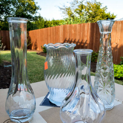 THRIFT STORE GLASS VASE MAKEOVER