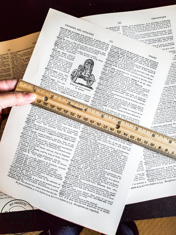 Learn how to print on old dictionary pages 4 up for small prints you can use in home decor or gifts. Perfect for DIY crafting and graphic art. #book pages #hymnalprints #Dictionarycraft #Bibleart