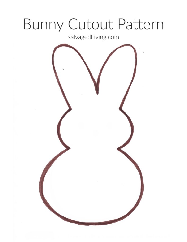 Use this free peep bunny pattern to create budget friendly Easter decor in no time! #peeps #peepscraft #DIYpeepsdecor #eastercraft #easterdownload