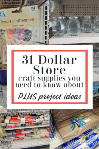 Here is a massive list of the BEST dollar store supplies you need to have. You might not be looking at the items correctly in the dollar store. There is so much decorating and crafting potential on the aisles at Dollar Tree, 99 Cent Only and Family Dollar. This dollar store supply list has a ton of dollar store project ideas to go with it so you know what to do with all your dollar store craft supplies once you gather them up! #dollarstorecraft #dollartreeideas #dollarsupplies #99centonly #dollarstoredecor