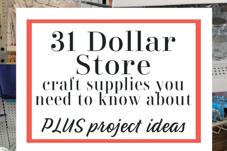 Here is a massive list of the BEST dollar store supplies you need to have. You might not be looking at the items correctly in the dollar store. There is so much decorating and crafting potential on the aisles at Dollar Tree, 99 Cent Only and Family Dollar. This dollar store supply list has a ton of dollar store project ideas to go with it so you know what to do with all your dollar store craft supplies once you gather them up! #dollarstorecraft #dollartreeideas #dollarsupplies #99centonly #dollarstoredecor