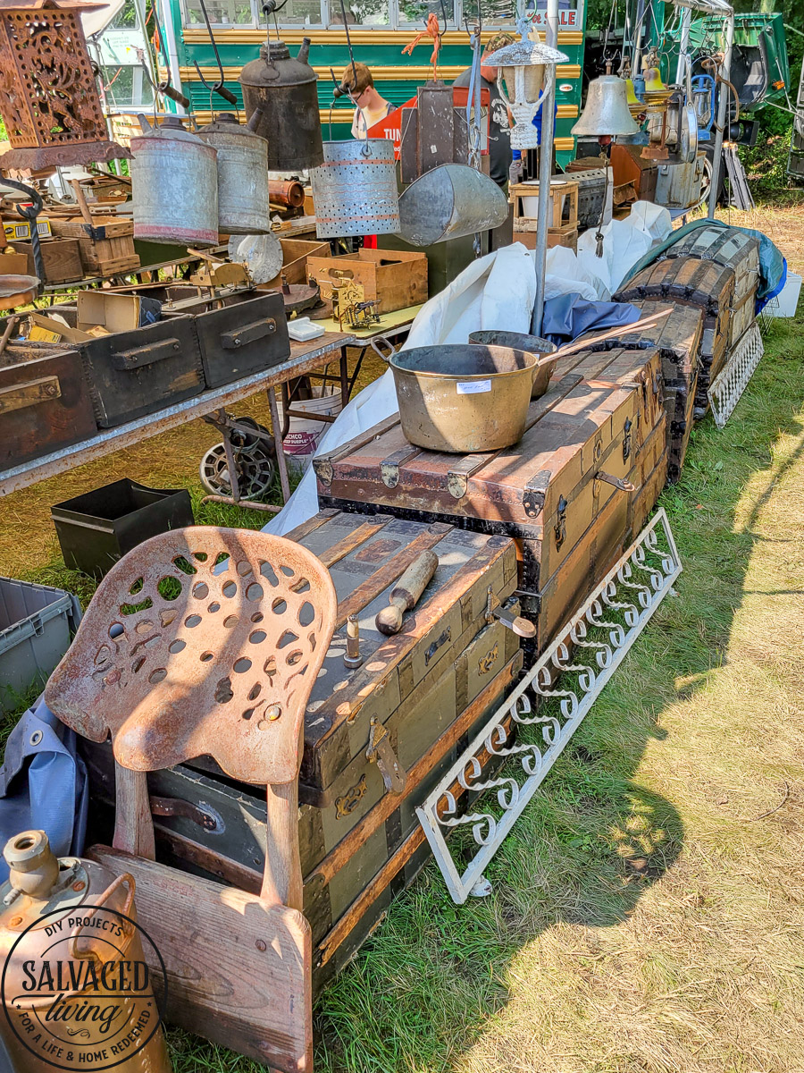 Brimfield Flea Market Trends Antique trunks Salvaged Living