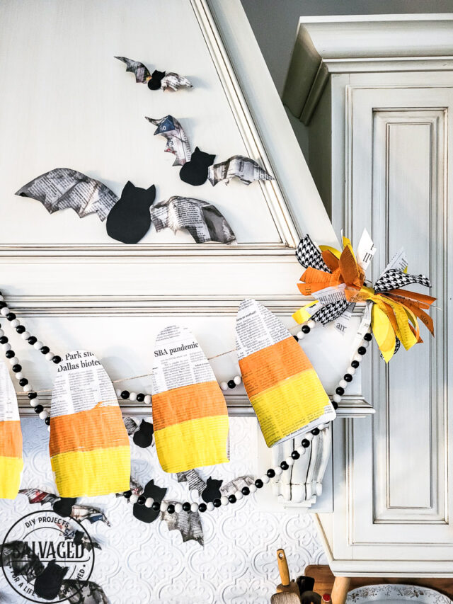 Three Budget Halloween Decor Ideas From Newspaper - Salvaged Living